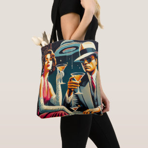 Bolso De Tela Fiesta de Martini de Gangster de la Era Espacial d