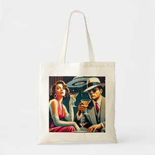 Bolso De Tela Fiesta de Martini de Gangster de la Era Espacial d