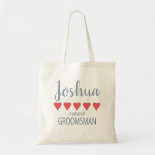 Bolso De Tela Fiesta de novias y bodas 5 Heart Groomsman