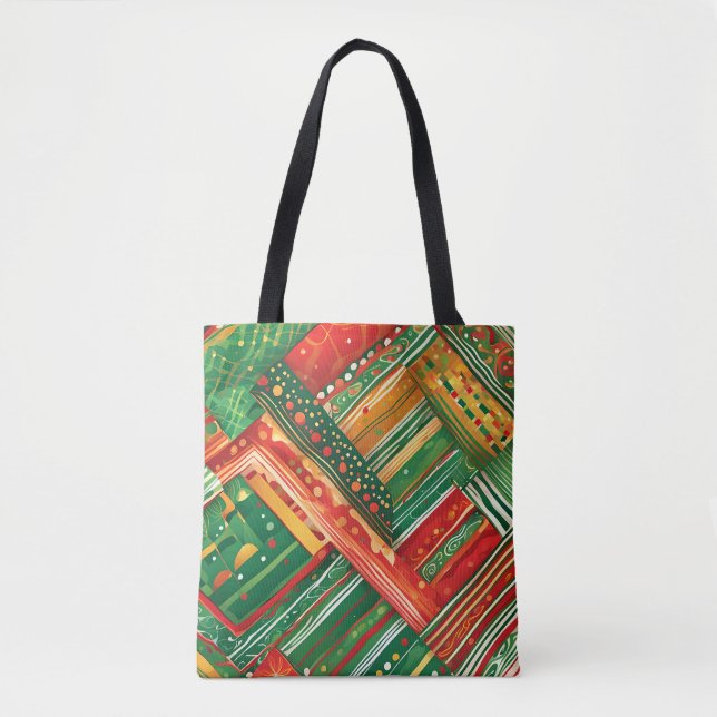 Bolso De Tela fiesta de patchwork tote bag (Anverso)