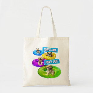 Bolso De Tela Fiesta de perros en la piscina