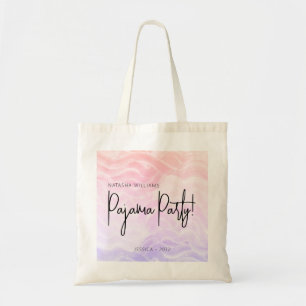 Bolso De Tela Fiesta de pijamas rosa pastel moderno púrpura