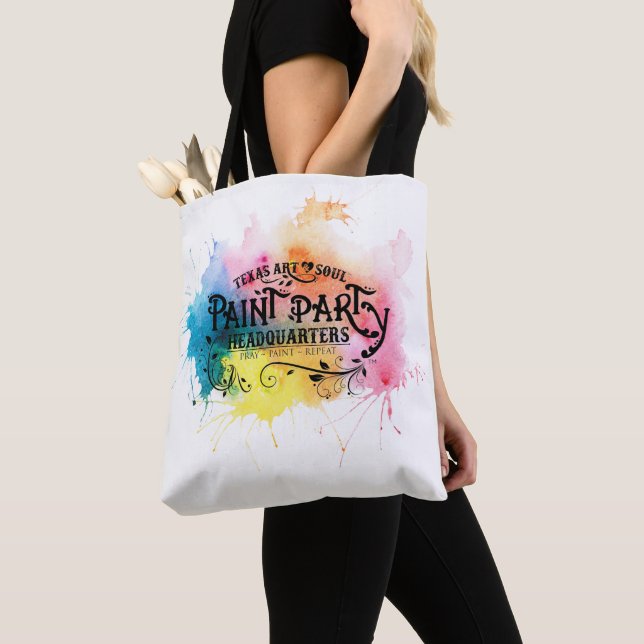Bolso De Tela Fiesta de pintura Tote de la Sede (Detalle)