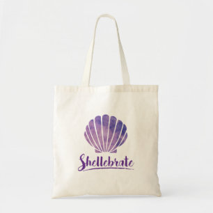 Bolso De Tela Fiesta de Shellebrate Seashell Pun Beach