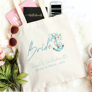 Bolso De Tela Fiesta de Soltera en Crucero Novia Personalizada