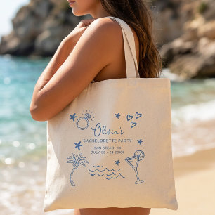 Bolso De Tela Fiesta de Soltera en la Playa Chicas Tropicales Co