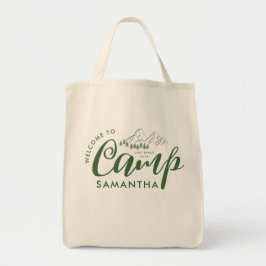 Bolso De Tela Fiesta de Soltera Personalizada Campamento Moderno