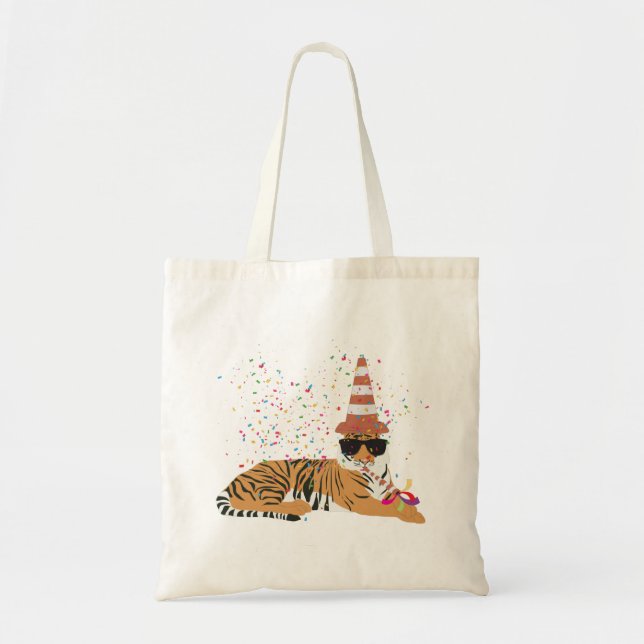 Bolso De Tela Fiesta de tigres - Animales que tienen un Fiesta (Frente)