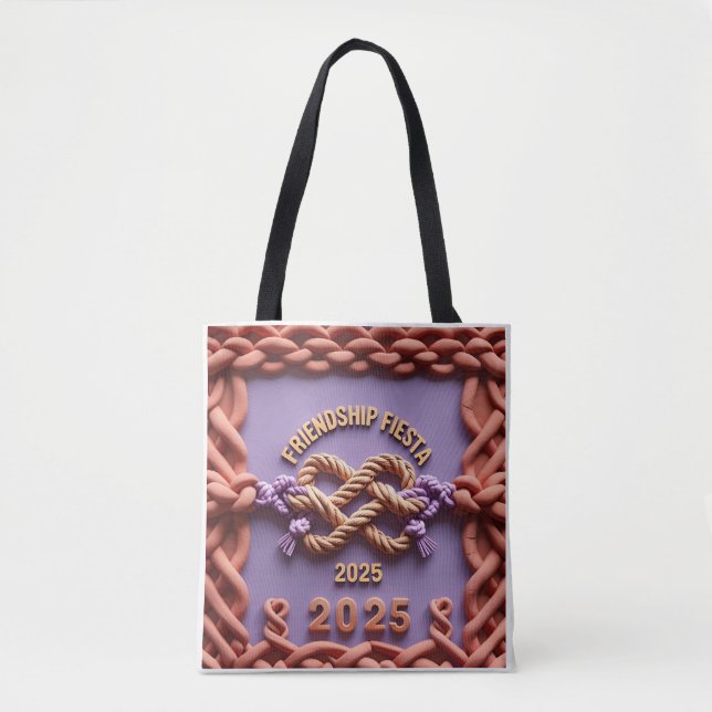 Bolso De Tela Fiesta de Trenzas (Anverso)