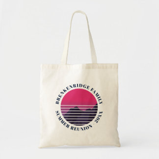 Bolso De Tela Fiesta de verano familiar Retro Sunset Mountain Gi