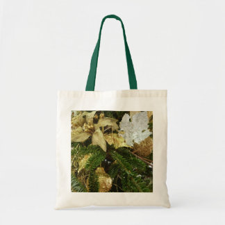 Bolso De Tela Fiesta del Árbol de Navidad Plateado y Oro II