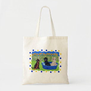 Bolso De Tela Fiesta en la piscina divertida Labradors