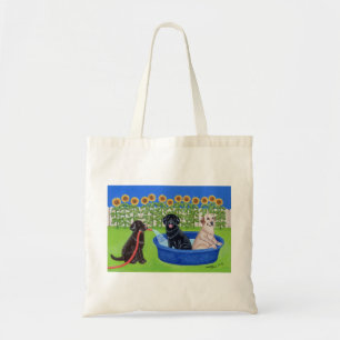 Bolso De Tela Fiesta en la piscina divertida Labradors
