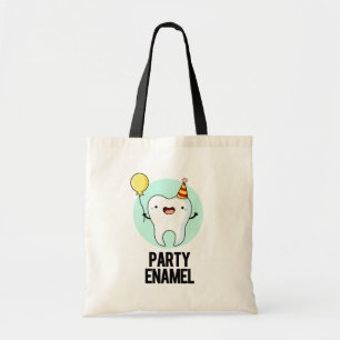 Bolso De Tela Fiesta Enamel Funny Tooth Pun