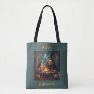 Bolso De Tela Fiesta espeluznante de Halloween en el bosque