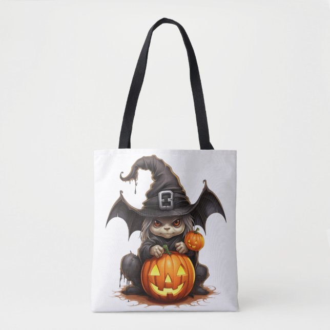 Bolso De Tela fiesta fantasma del día de halloween (Anverso)