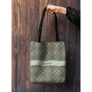 Bolso De Tela Fiesta florece, personalizable