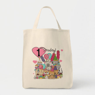 Bolso De Tela Fiesta Gatitos Primer Camisetas de Cumpleaños y Re