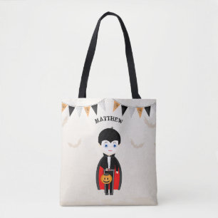 Bolso De Tela Fiesta Halloween de pequeños vampiros