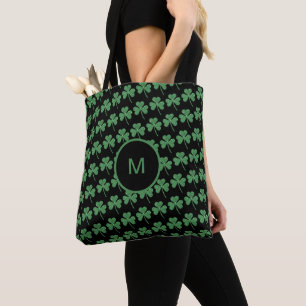 Bolso De Tela Fiesta irlandés del Green Shamrock Vine