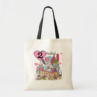 Bolso De Tela Fiesta Kittens Camisetas y Regalos de 2º Cumpleaño