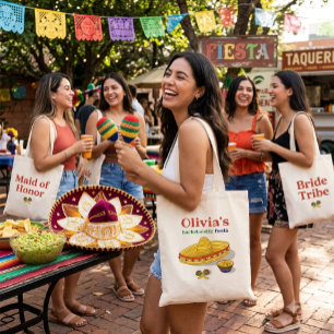 Bolso De Tela Fiesta Mexicana Personalizada para Despedida de So