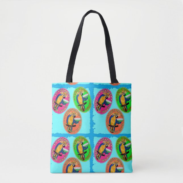 Bolso De Tela Fiesta Parrots (Anverso)