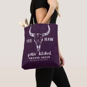 Bolso De Tela Fiesta personalizada de Nash Bash Purple Bachelore