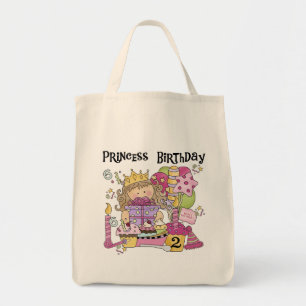 Bolso De Tela Fiesta Princesa 2ª camisetas de cumpleaños y regal