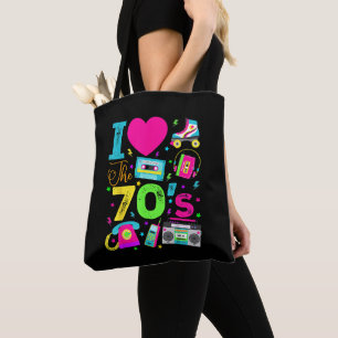 Bolso De Tela Fiesta Retro de los Setenta al Estilo Vintage de l