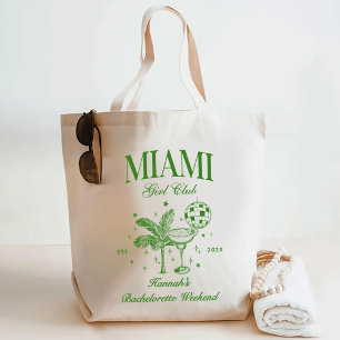 Bolso De Tela Fiesta Retro Moderna Verde y Amarilla de Bach en M