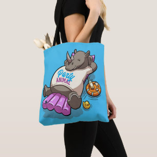 Bolso De Tela Fiesta Rinocerontes Inflables Rinocerontes Relajad