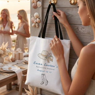 Bolso De Tela Fiesta semanal de despedida de soltera Cowgirl Coa