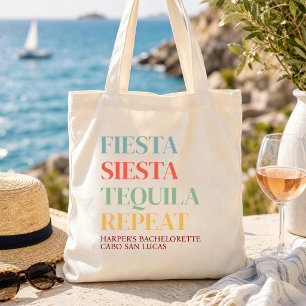 Bolso De Tela Fiesta Siesta Tequila México Boda Fiesta de Playa