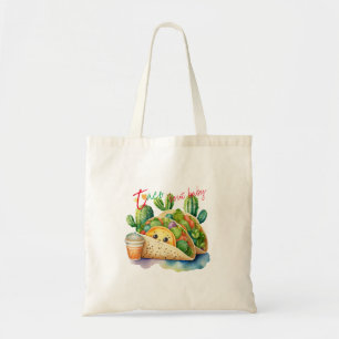 Bolso De Tela Fiesta Taco 'sobre Baby Shower Cute Fun Moderno
