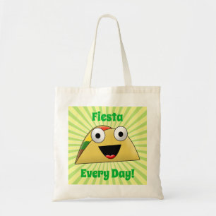 Bolso De Tela Fiesta todos los días lindo gracioso taco