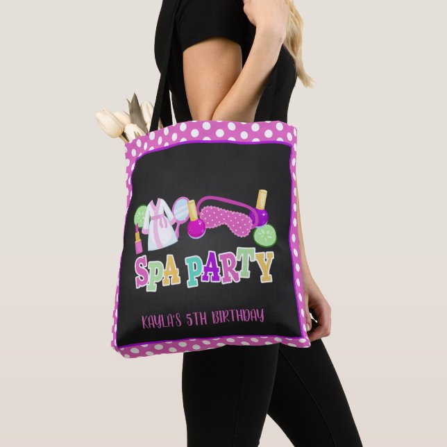 Bolso De Tela Fiesta Tote Bag - Blk (Detalle)