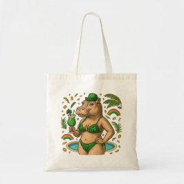 Bolso De Tela Fiesta Tropical de Piscina del Día de San Patricio