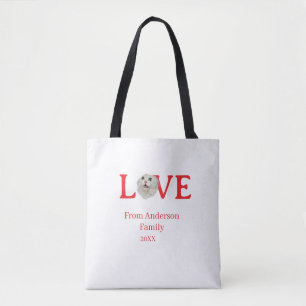 Bolso De Tela Fiestas de amor gato foto mascota nombre familia l