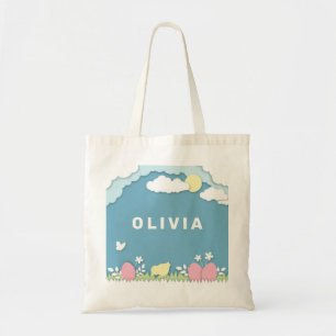 Bolso De Tela Fiestas de Semana Santa caza de huevos en la natur