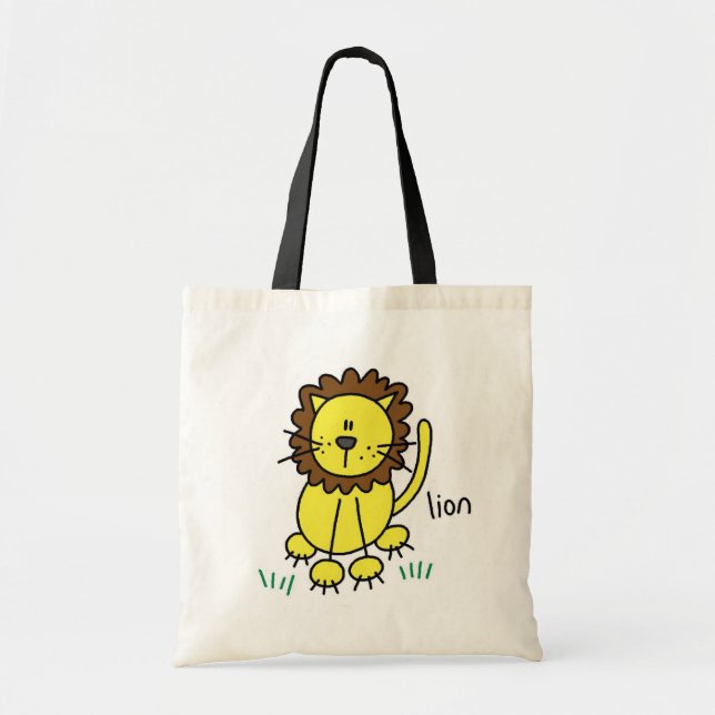 Bolso De Tela Figura camisetas y regalos del palillo del león (Frente)