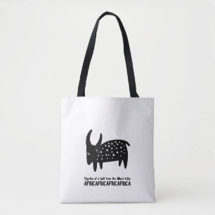 Bolso De Tela Figura con la imagen de un toro de la tribu