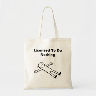 Bolso De Tela Figura de palo con licencia para no hacer nada div