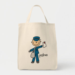 Bolso De Tela Figura de palo de trabajador postal