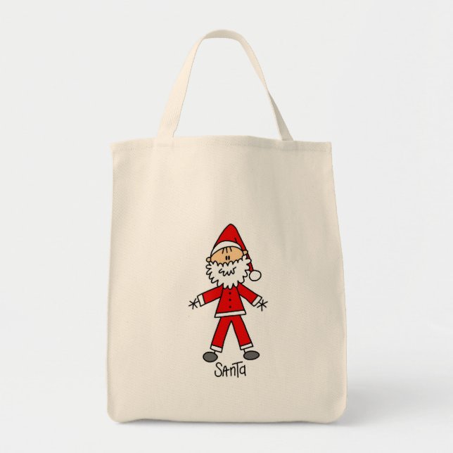 Bolso De Tela Figura de puño Santa Claus Camisetas y regalos (Frente)