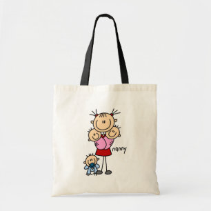 Bolso De Tela Figura del palillo de la niñera