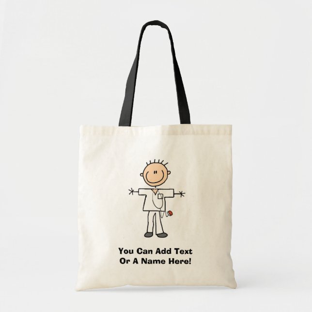 Bolso De Tela Figura masculina camisetas y regalos del palillo (Frente)