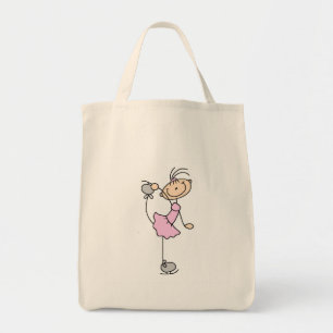 Bolso De Tela Figura rosada camisetas y regalos del vestido del