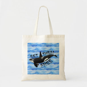 Bolso De Tela "Fíjelos libremente" orca