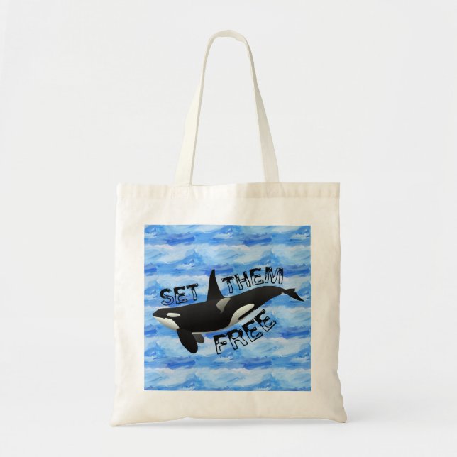 Bolso De Tela "Fíjelos libremente" orca (Frente)